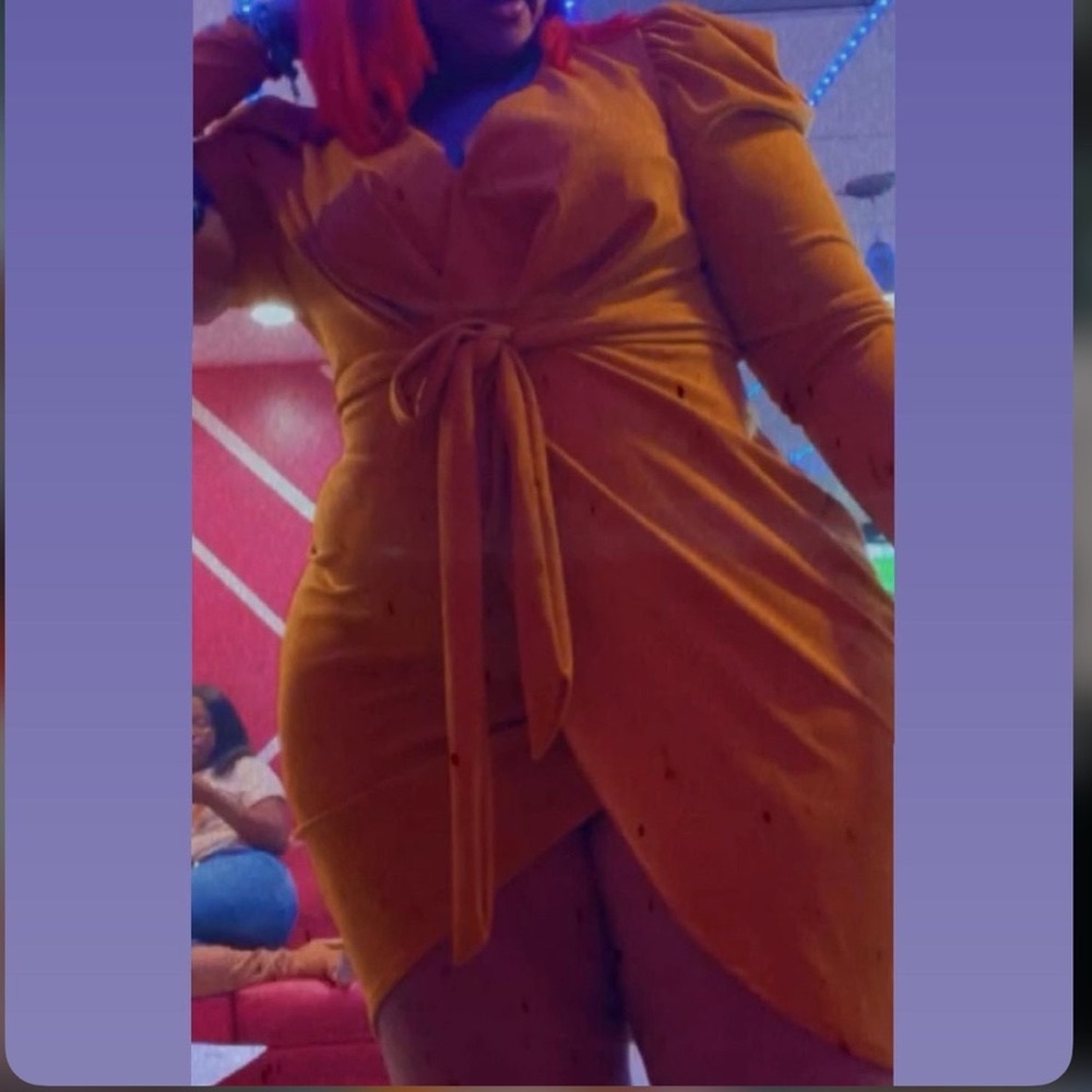 Fashion nova mustard dress